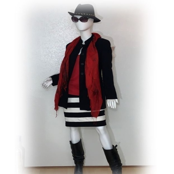 Maxmara Black 5 Button Mandarin Collar Jacket 8​​ - Picture 1 of 8